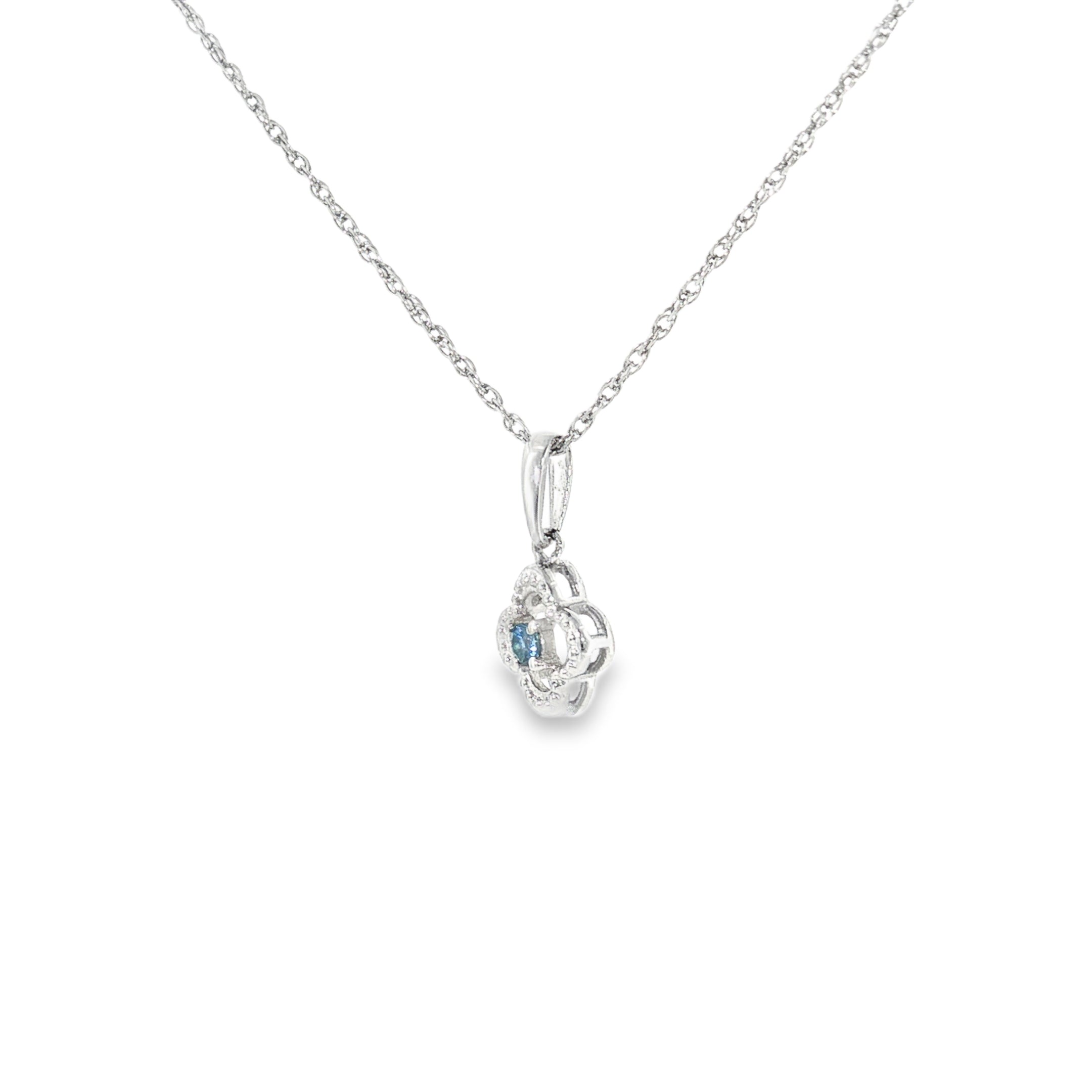 Sterling Silver 0.08 ctw MT Yogo Sapphire Pendant