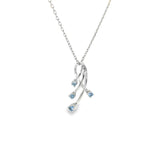 Sterling Silver 0.13 ctw Nature Inspired MT Yogo Sapphire Pendant
