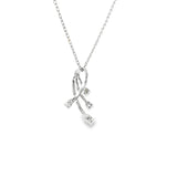 Sterling Silver 0.13 ctw Nature Inspired MT Yogo Sapphire Pendant