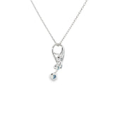 Sterling Silver 0.13 ctw Nature Inspired MT Yogo Sapphire Pendant