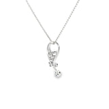 Sterling Silver 0.13 ctw Nature Inspired MT Yogo Sapphire Pendant