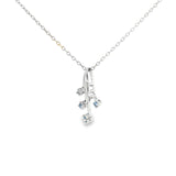 Sterling Silver 0.13 ctw Nature Inspired MT Yogo Sapphire Pendant