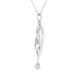 Sterling Silver 0.19 ctw MT Yogo Sapphire Pendant