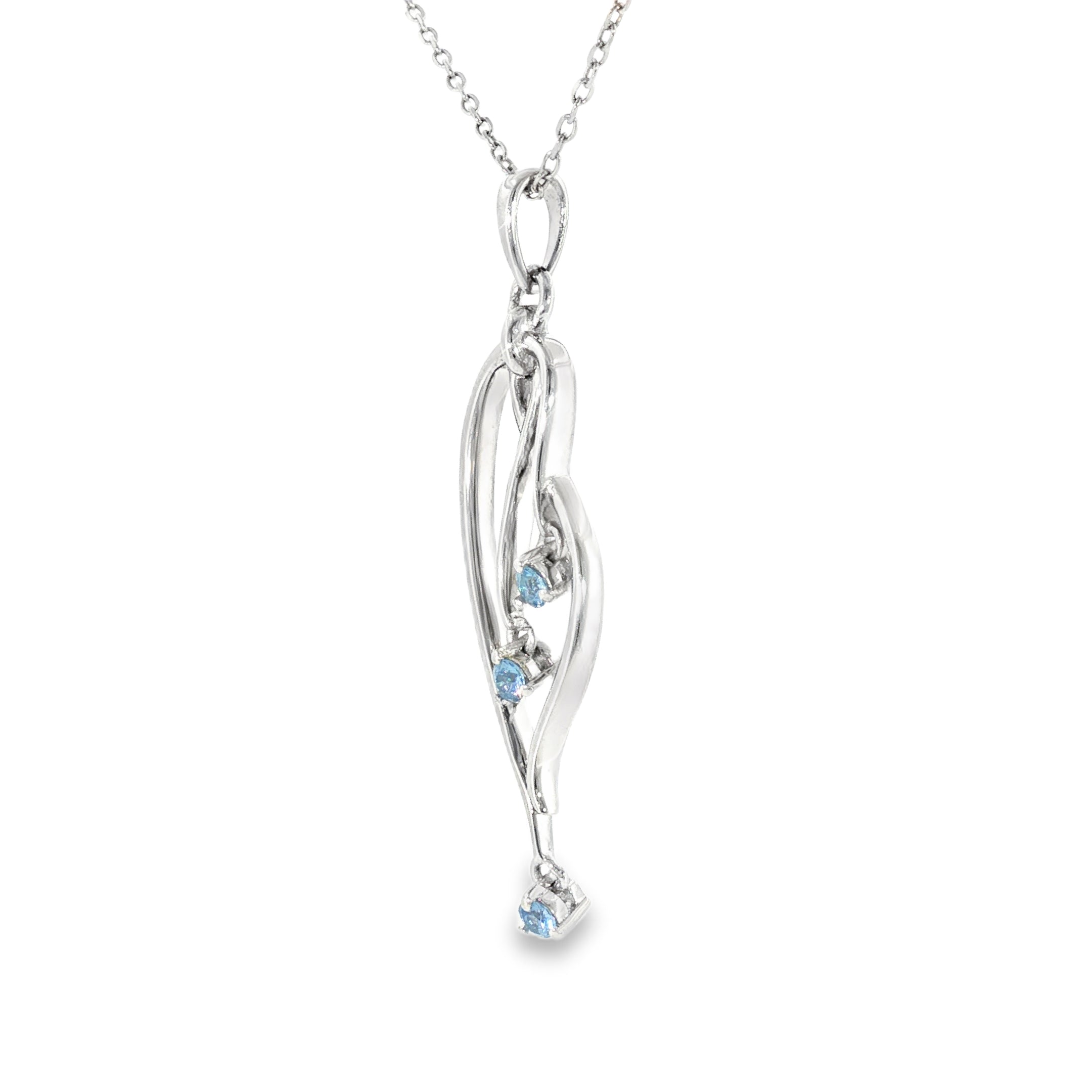 Sterling Silver 0.19 ctw MT Yogo Sapphire Pendant