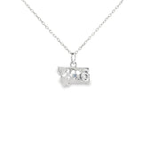 Sterling Silver 0.03 ctw 406 MT Yogo Sapphire Pendant