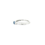 14k White Gold Cathedral 0.30ctw MT Yogo Sapphire Women's Ring