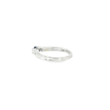 14k White Gold Cathedral 0.30ctw MT Yogo Sapphire Women's Ring