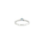14k White Gold Cathedral 0.30ctw MT Yogo Sapphire Women's Ring