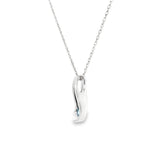 Sterling Silver 0.13 ctw Montana Sapphire Pendant