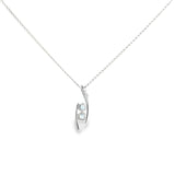 Sterling Silver 0.38 ctw Montana Sapphires Pendant