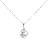 Sterling Silver 0.13 ctw Montana Sapphire Pendant