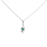 Sterling Silver 0.18ctw Montana Sapphire Pendant