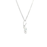 Sterling Silver 0.18ctw Montana Sapphire Pendant