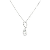 Sterling Silver 0.18ctw Montana Sapphire Pendant