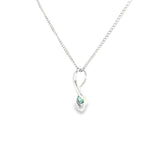 Sterling Silver 0.18ctw Montana Sapphire Pendant