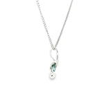 Sterling Silver 0.18ctw Montana Sapphire Pendant