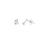 Sterling Silver 0.15 ctw Stud Montana Sapphires Earrings