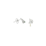 Sterling Silver 0.15 ctw Stud Montana Sapphires Earrings