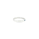 14k White Gold Channel Set 0.24ctw MT Yogo Sapphire Women's Ring