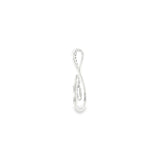 14k White Gold 0.15ctw MT Yogo Sapphire Free Form Pendant