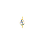 14k Yellow Gold 0.10ctw MT Yogo Sapphire Free Form Pendant