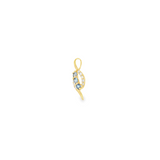 14k Yellow Gold 0.10ctw MT Yogo Sapphire Free Form Pendant