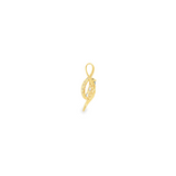 14k Yellow Gold 0.10ctw MT Yogo Sapphire Free Form Pendant