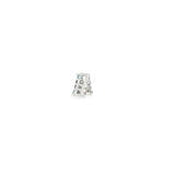 14k White Gold 0.18ctw Yogo Sapphires Geometric Pendant
