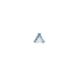 14k White Gold 0.18ctw Yogo Sapphires Geometric Pendant