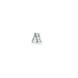 14k White Gold 0.18ctw Yogo Sapphires Geometric Pendant