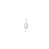14k White Gold 0.10ctw MT Yogo Sapphire Free Form Pendant