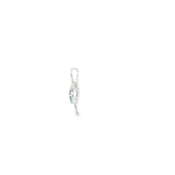 14k White Gold 0.10ctw MT Yogo Sapphire Free Form Pendant
