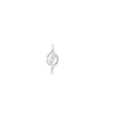 14k White Gold 0.10ctw MT Yogo Sapphire Free Form Pendant