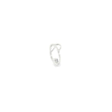 14k White Gold 0.05ctw MT Yogo Sapphire Circle Pendant