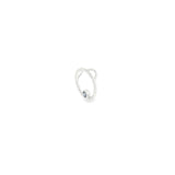 14k White Gold 0.05ctw MT Yogo Sapphire Circle Pendant