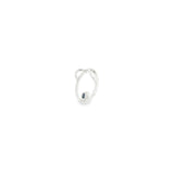 14k White Gold 0.05ctw MT Yogo Sapphire Circle Pendant