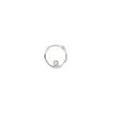 14k White Gold 0.05ctw MT Yogo Sapphire Circle Pendant