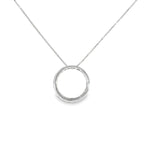 14k White Gold 0.33ctw MT Yogo Sapphire Circle Pendant