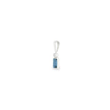 14k White Gold 0.34ctw MT Yogo Sapphire Geometric Pendant