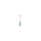 14k White Gold 0.34ctw MT Yogo Sapphire Geometric Pendant