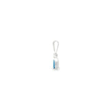 14k White Gold 0.34ctw MT Yogo Sapphire Geometric Pendant