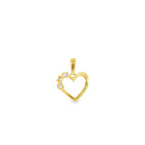 14k Yellow Gold 0.14ctw MT Yogo Sapphire Heart Pendant