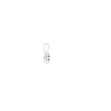 14k White Gold 0.13ctw MT Yogo Sapphire Solitaire Pendant
