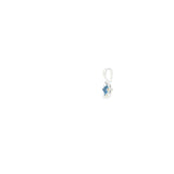 14k White Gold 0.13ctw MT Yogo Sapphire Solitaire Pendant