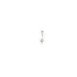 14k White Gold 0.13ctw MT Yogo Sapphire Solitaire Pendant