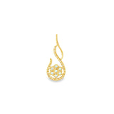 14k Yellow Gold 0.33ctw MT Yogo Sapphire Nature Inspired Pendant