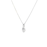 14k White Gold MT Yogo Sapphire Free Form Pendant