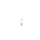 14k White Gold 0.15ctw MT Yogo Sapphire Solitaire Pendant
