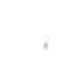 14k White Gold 0.15ctw MT Yogo Sapphire Solitaire Pendant