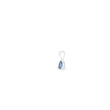14k White Gold 0.15ctw MT Yogo Sapphire Solitaire Pendant